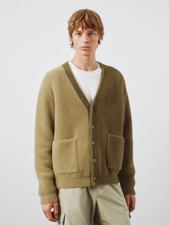 V-Neck Contrast Knitted Cardigans