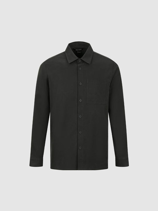 Chemises basiques à poche plaquée