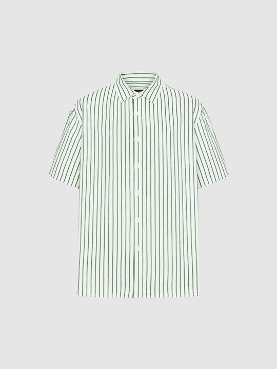 Contrast Striped Short Sleeve Shirts