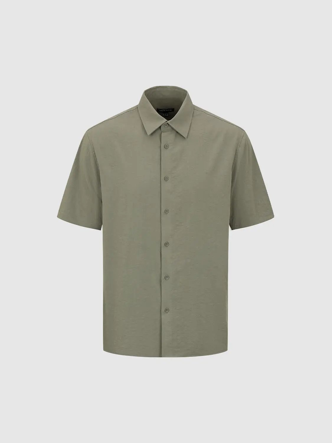 Open-Front Shirt olive green short-sleeve button-down by Urban Revivo Fashion