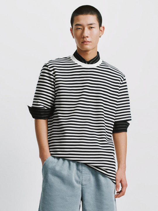 T-shirt a maniche corte a righe