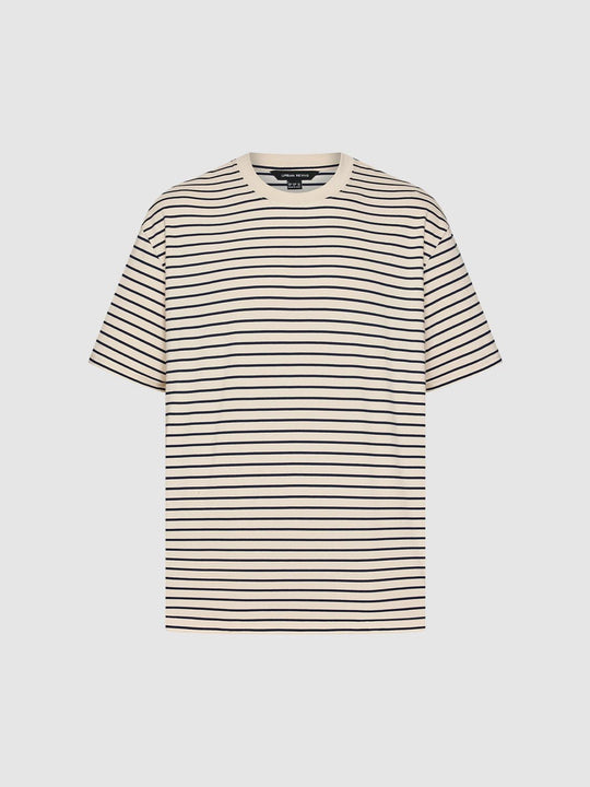 Crew Neck Contrast Striped T-Shirts