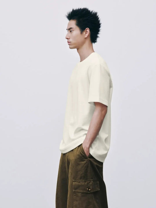 Plain Crew Neck Regular Fit Short Sleeve T-Shirt