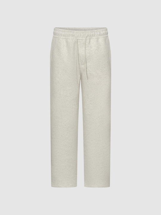 Pantalones rectos con cordón y cintura elástica