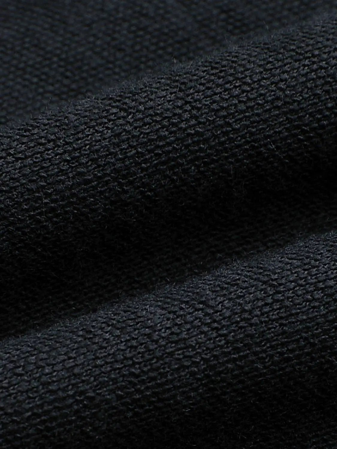 Elastic drawstring waist cotton-blend shorts in black