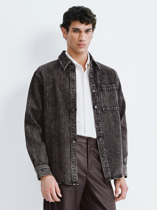 Camicie di jeans con taschino patch