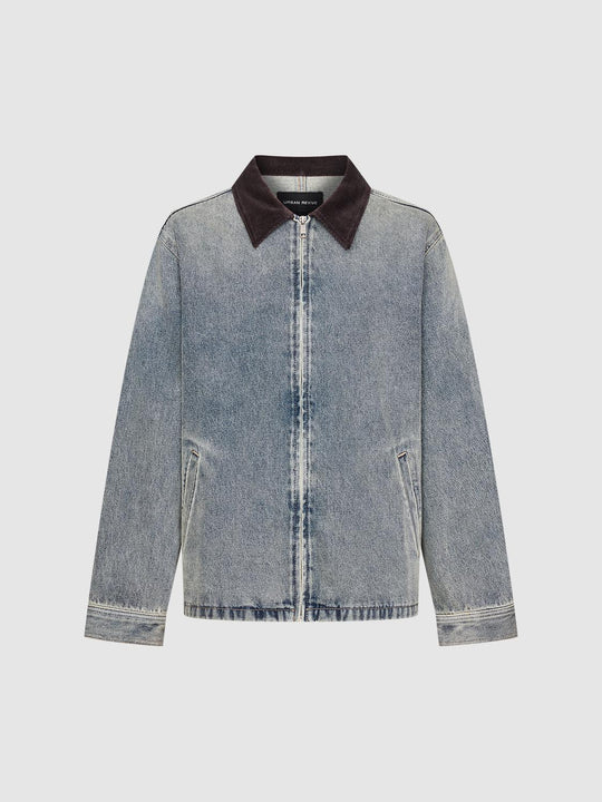 Contrast Collar Denim Trucker Jackets