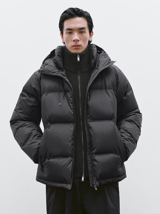 Hooded High Neck Down Jackets