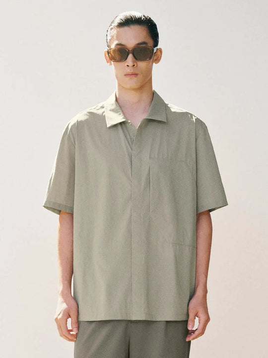 Oversized Shirt Collar Thin Stretch Shirt
