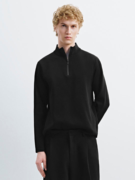 T-shirts en maille à manches longues et col polo