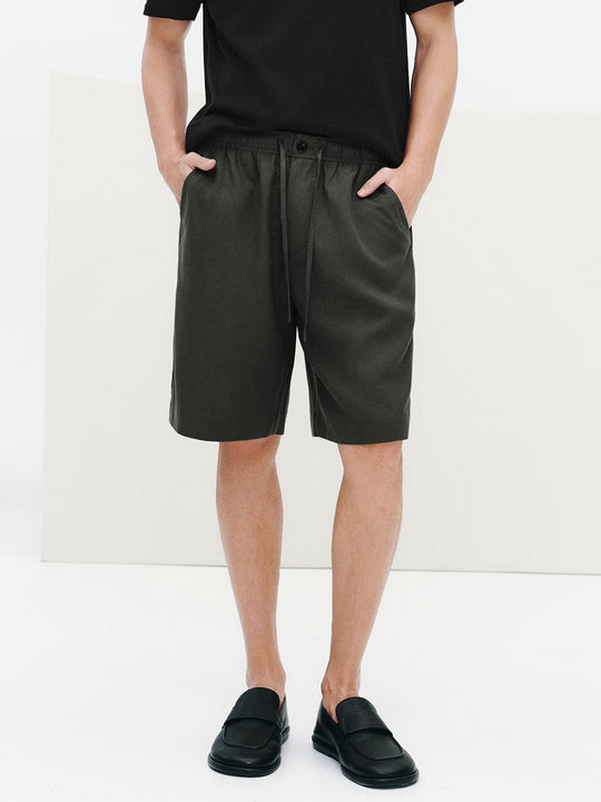 Drawstring Pull On Loose-Fit Shorts