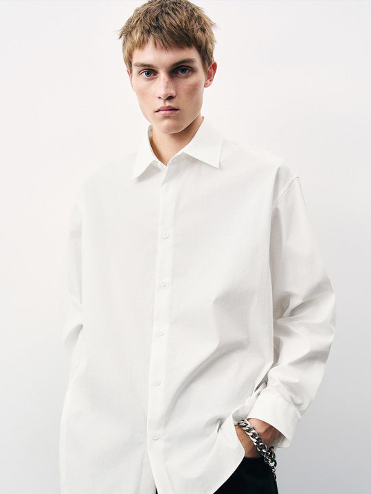 Camicia larga con bottoni