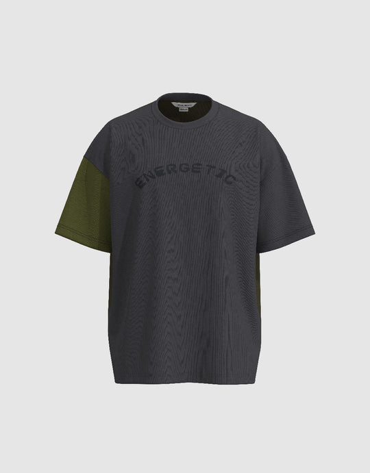 T-shirt girocollo con stampa a lettere