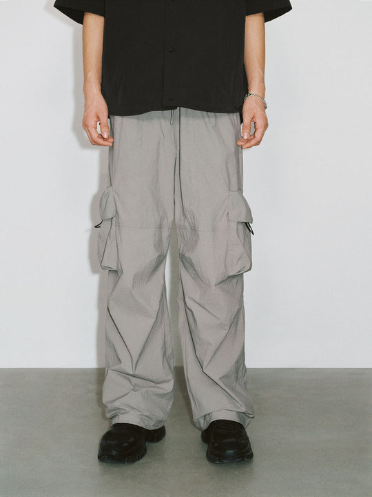 Flap Pocket Wide-Leg Pants