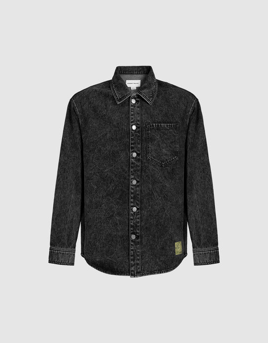 Camicia in denim dritto