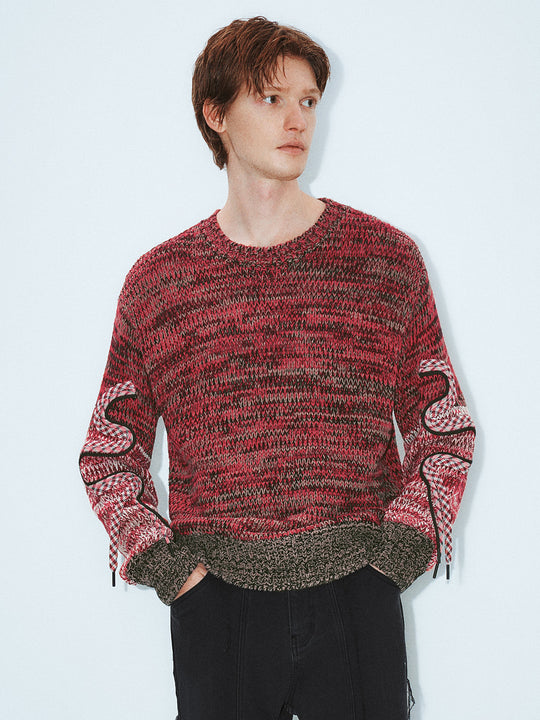 T-shirts tricotés à col ras du cou