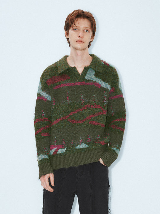 Lapel Knitted T-Shirts