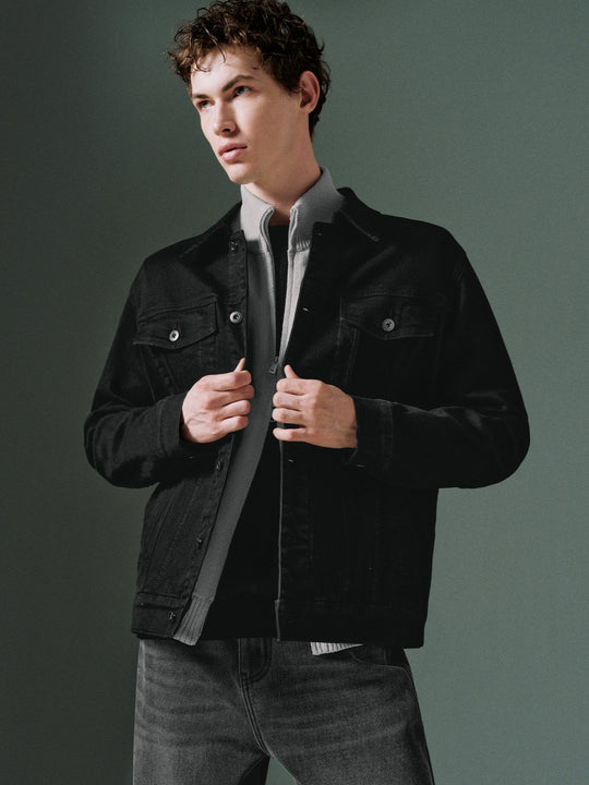 Giacche in denim con tasca a patta