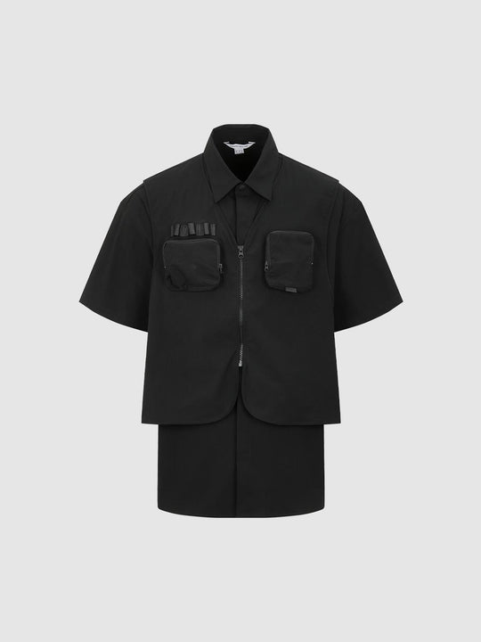2 In 1 Patch Pocket Cargo Shirts