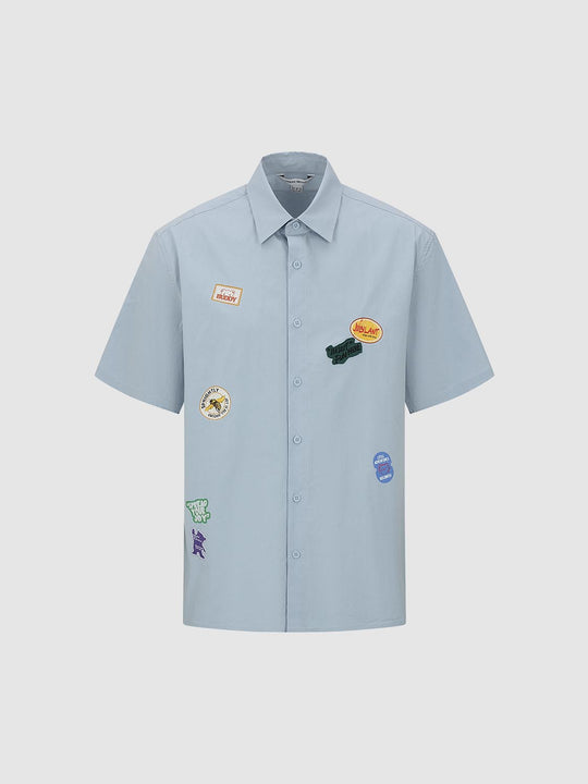 Printed Short Sleeve Shirts Lightweight Casual Everyday Wear
