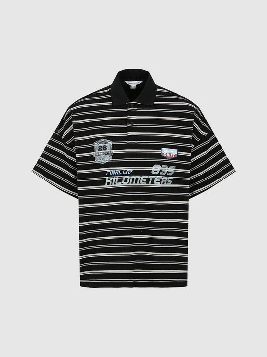 Cotton Embroidered Patches Polo Shirt