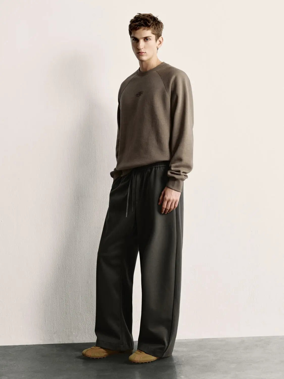 Sweatshirt by Urban Revivo Fashion in taupe, long-sleeve