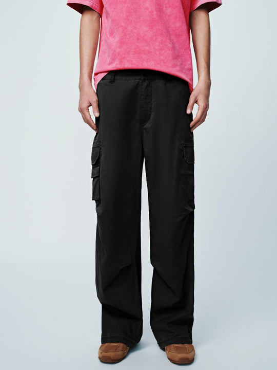 Flap Pocket Wide-Leg Pants