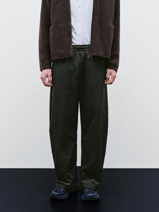 Drawstring Pull On Barrel Leg Pants