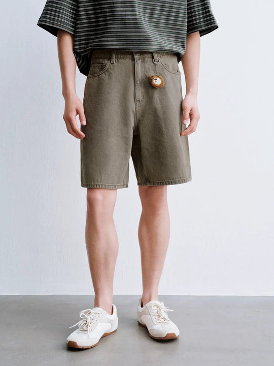 Shorts de mezclilla lavados