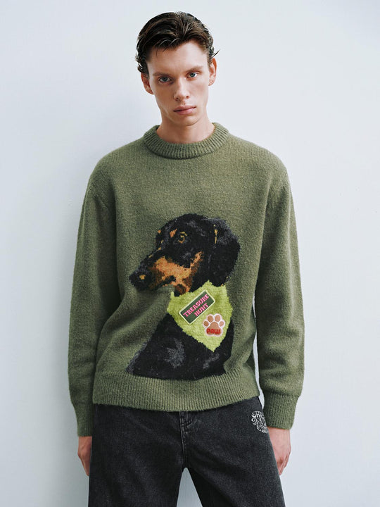 Embroidered Long Sleeve Knitted T-Shirts