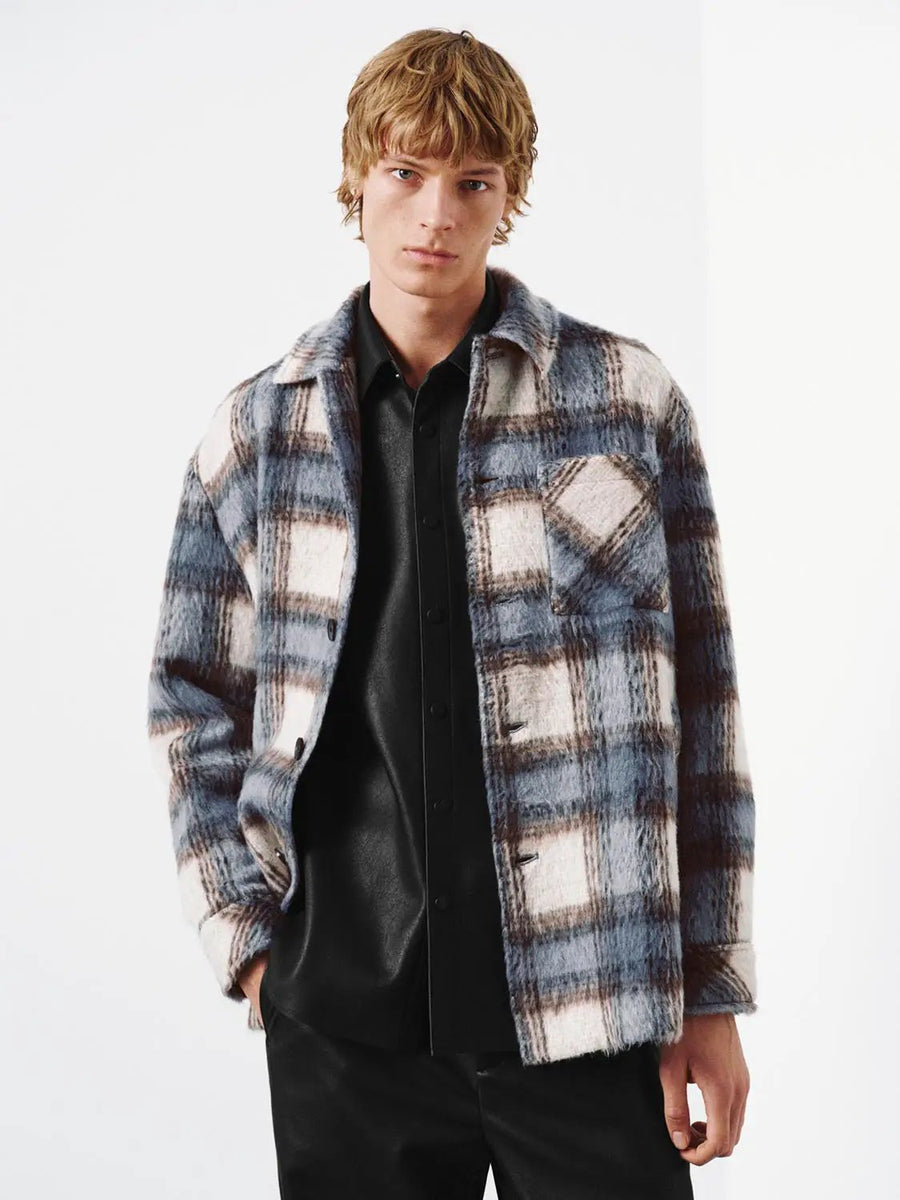 Patch Pocket Thick Check Jackets – URBAN REVIVO