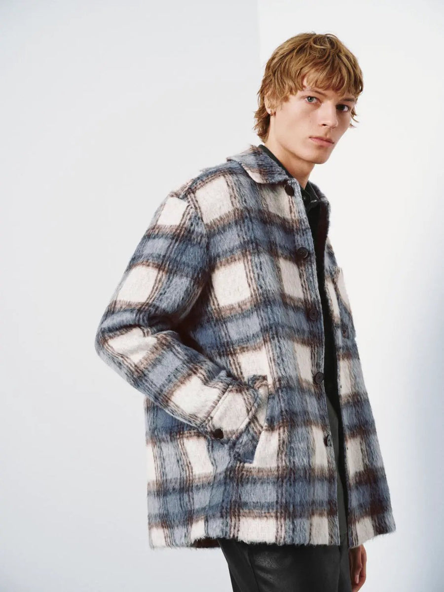 Patch Pocket Thick Check Jackets – URBAN REVIVO