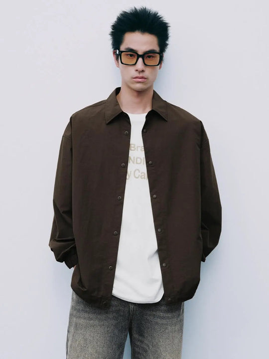 Solid Cotton Blend Long Sleeve Shirt