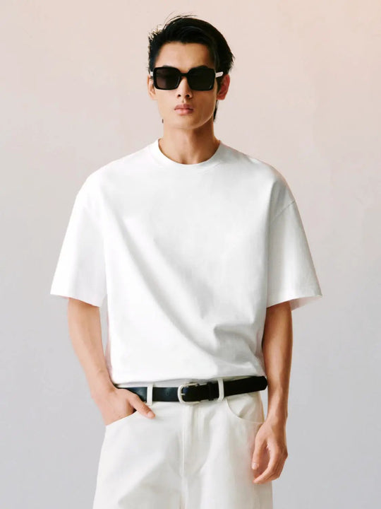 Oversized Boxy Cotton Crew Neck Relaxed T-shirt