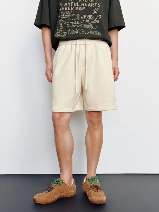 Cotton Elastic Drawstring Pull On Shorts