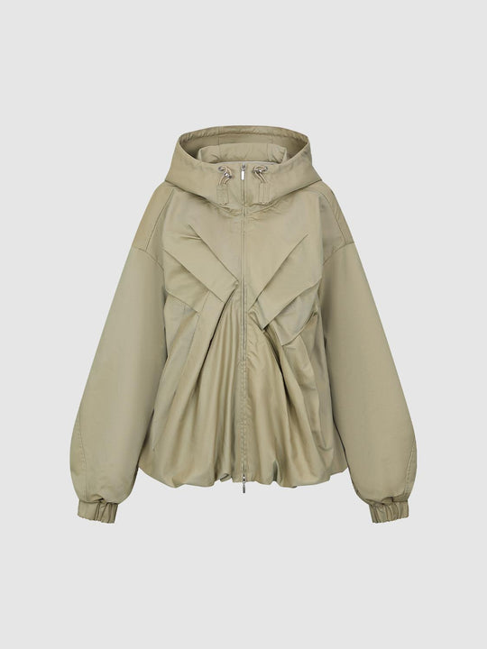 Chaquetas con capucha y dobladillo burbuja