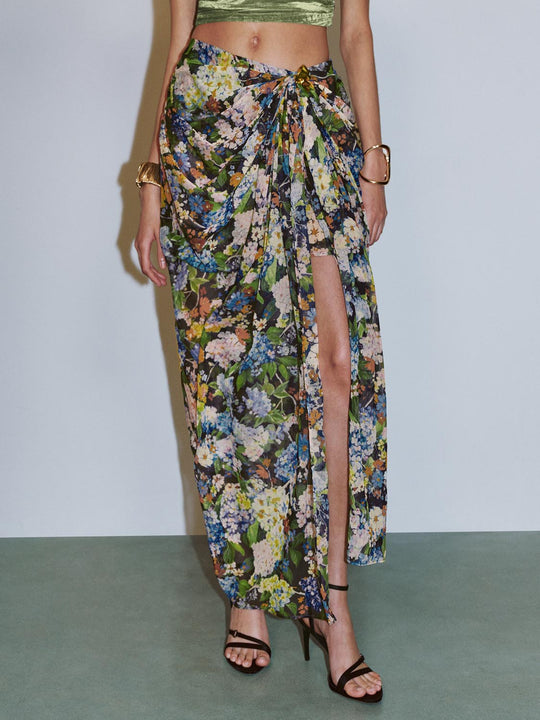 Jupes drapées florales