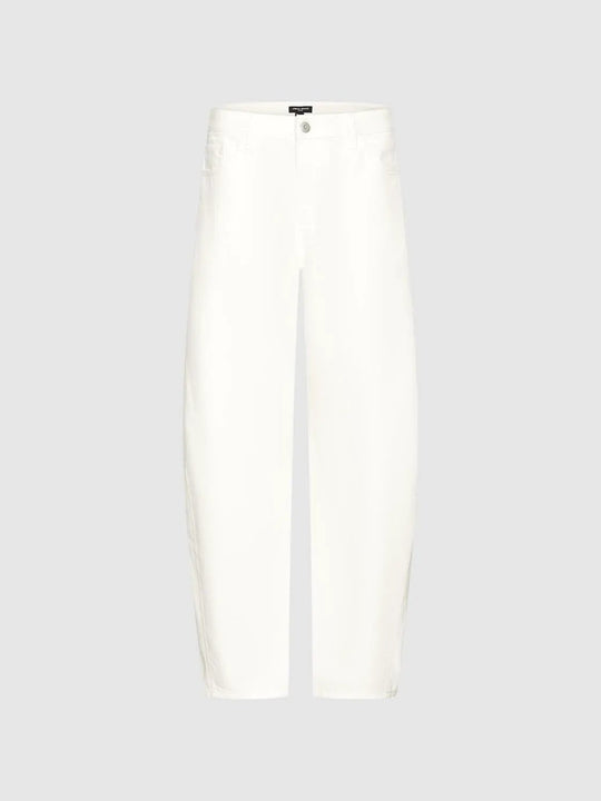 Mid-waisted Tapered Leg Denim Pants