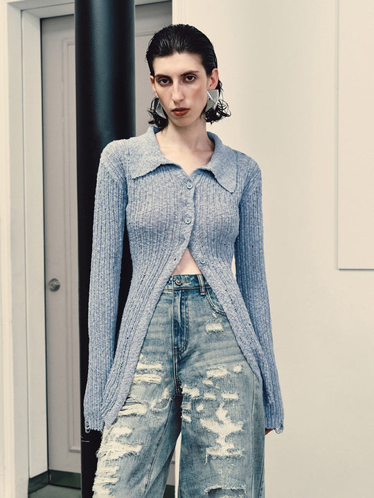 Eng anliegender Skater-Cardigan