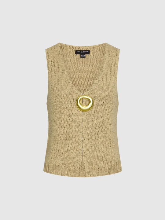 V-Neck Sleeveless Knitted T-Shirts