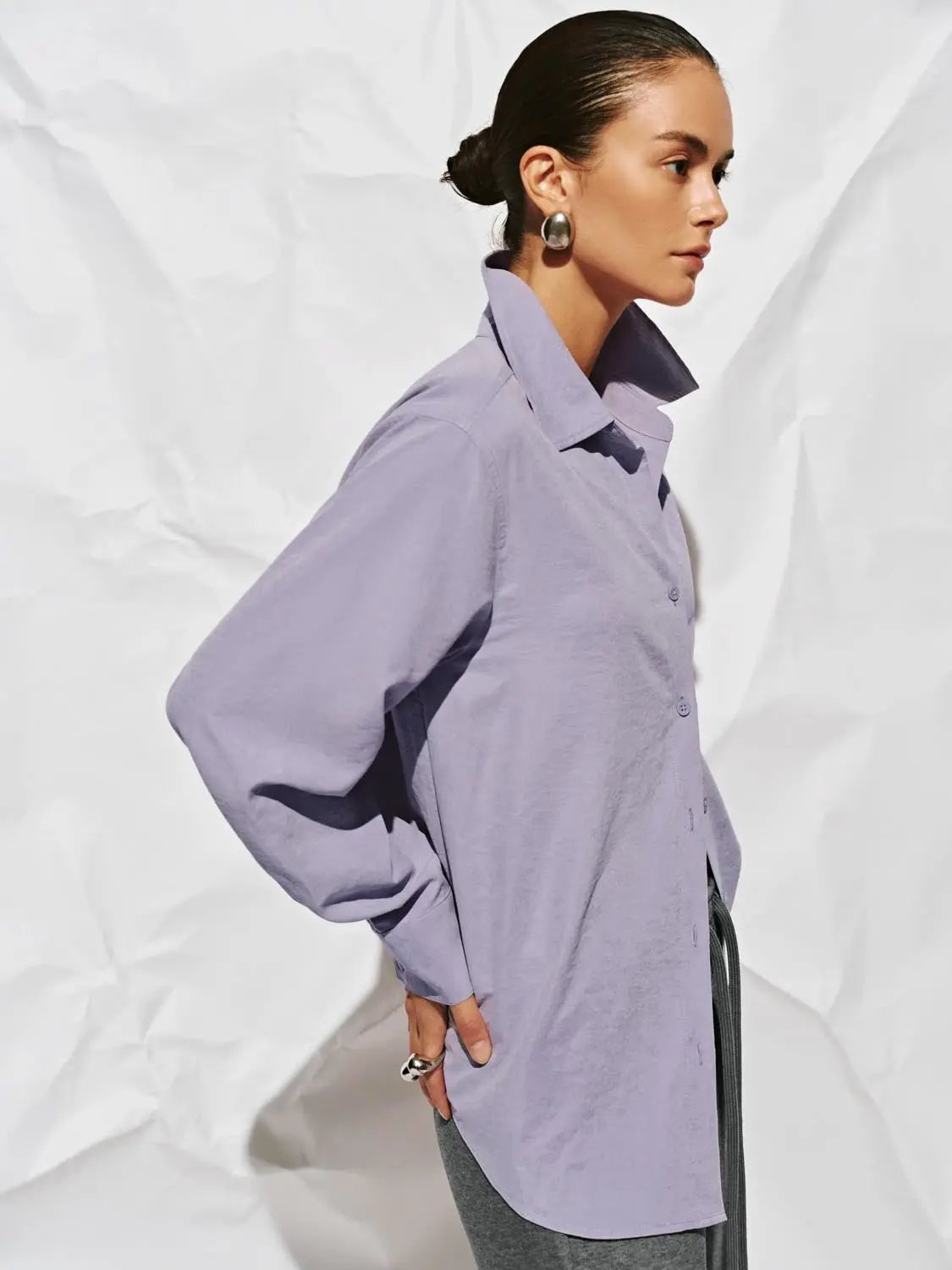 Button Up Loose Fit Shirts by Urban Revivo Fashion