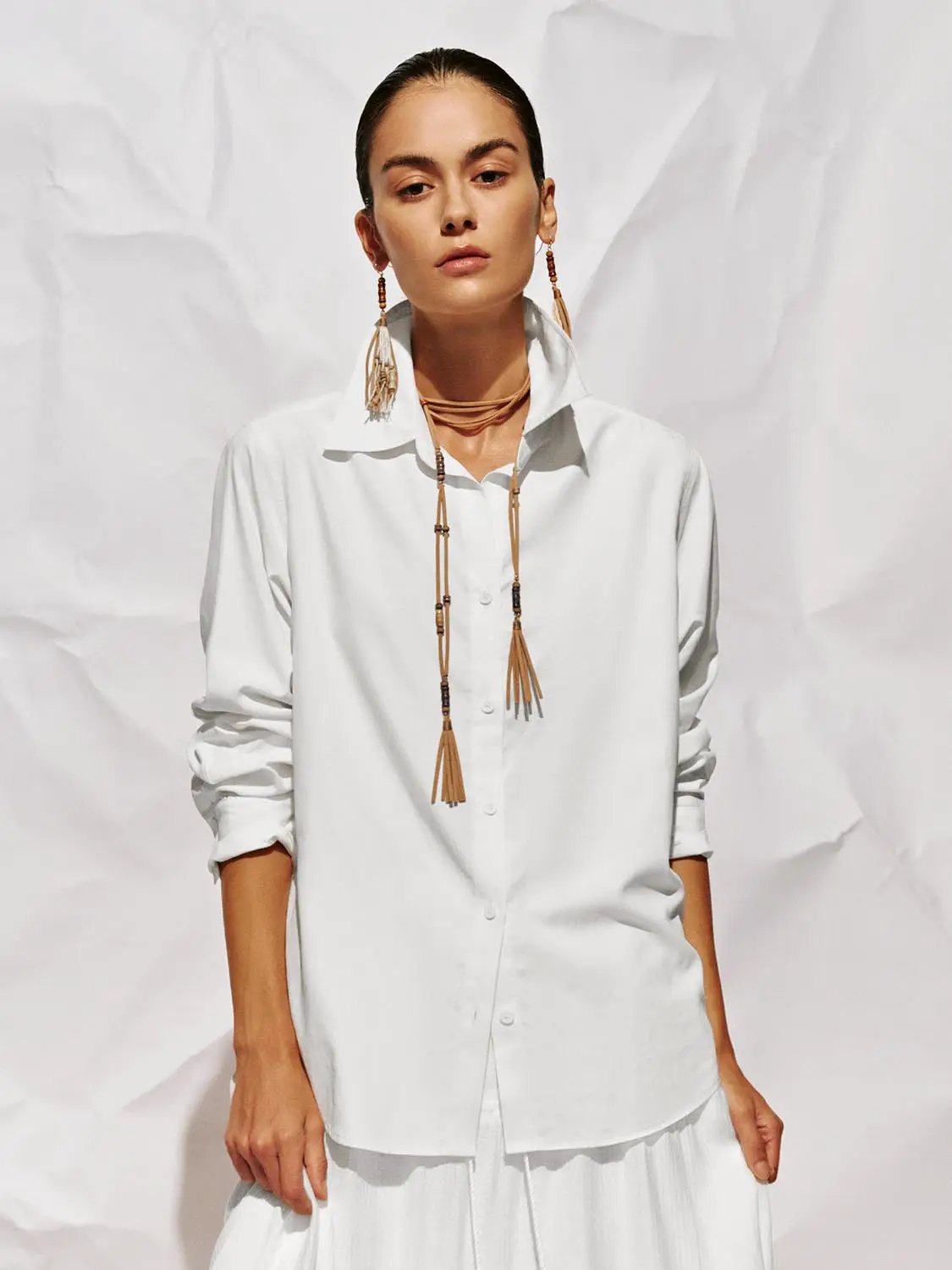 Button Up Loose Fit Shirts by Urban Revivo Fashion
