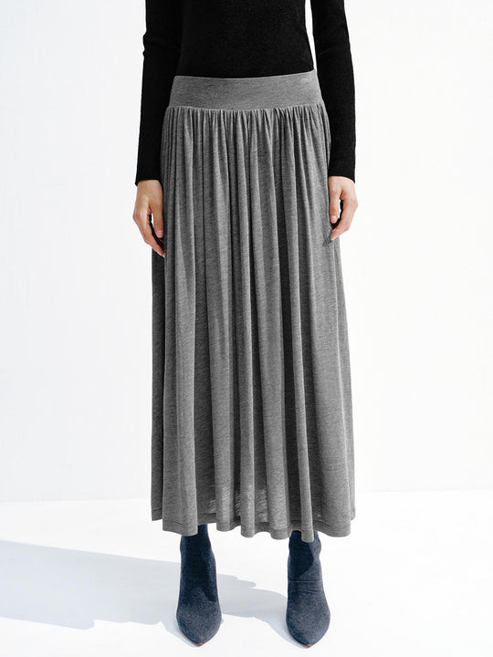 Gonne midi a linea ad A arricciate