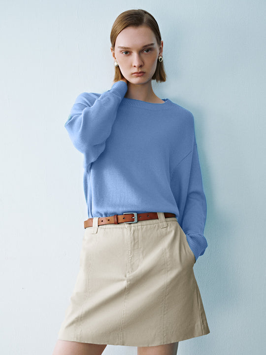 Crew Neck Loose Knitted T-Shirt