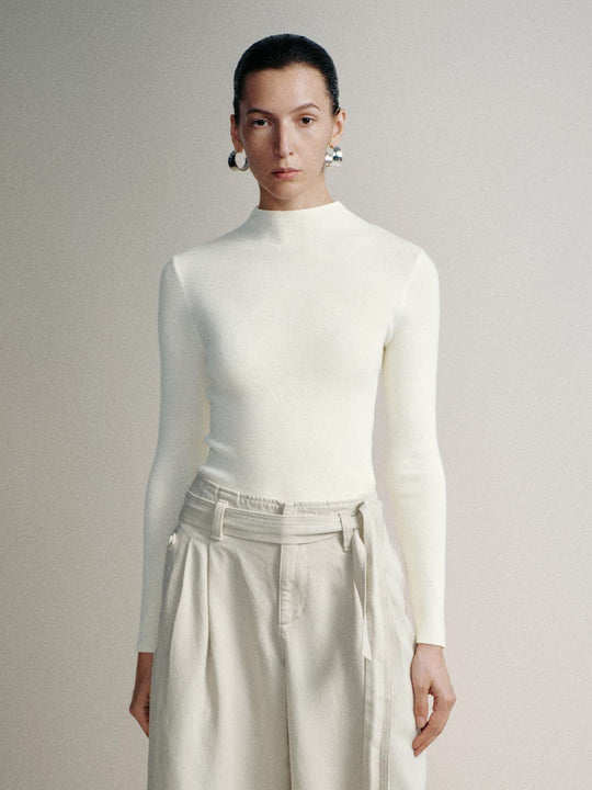 T-shirts en maille à col montant