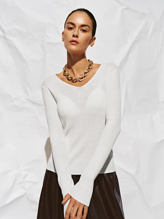 T-shirts tricotés à manches longues