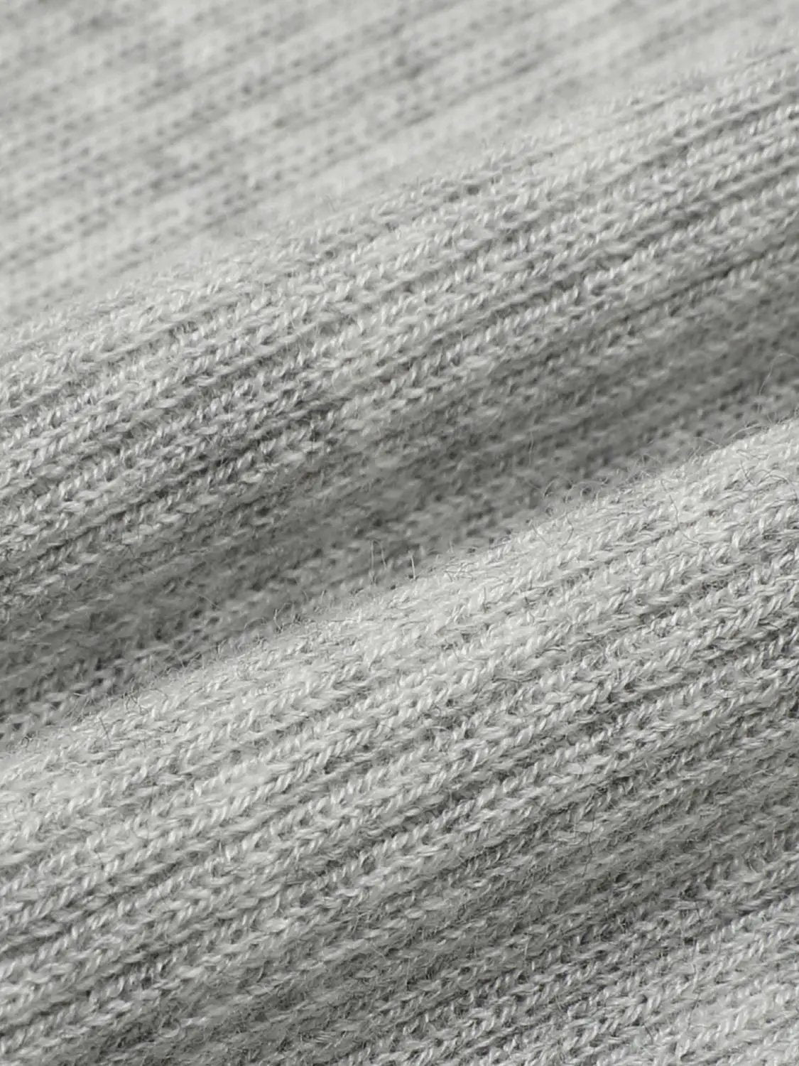 Slim ribbed button-front long-sleeve T-shirt knit fabric in heather gray