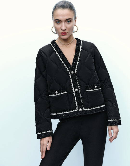 V-Neck Down Jacket