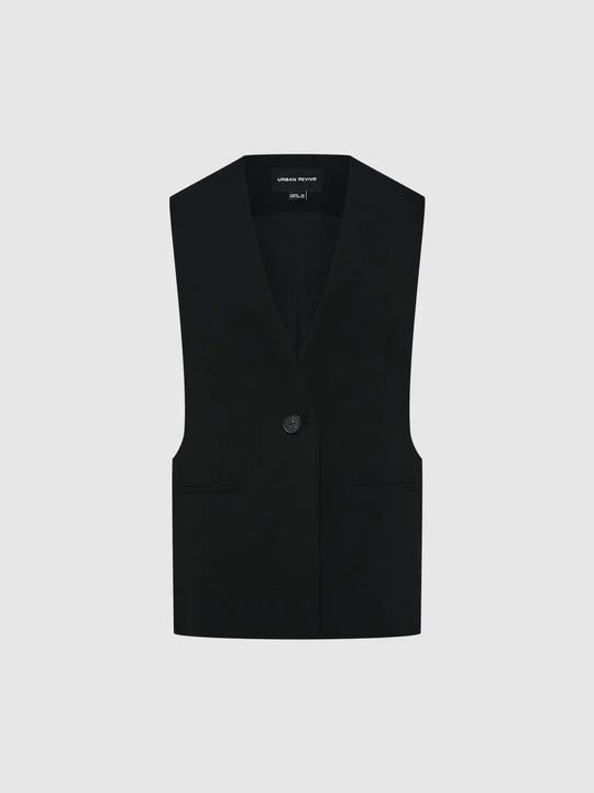 Gilet sans manches à bouton unique