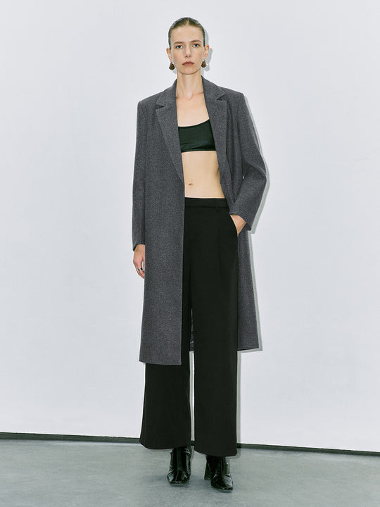 Manteaux longs à col cranté